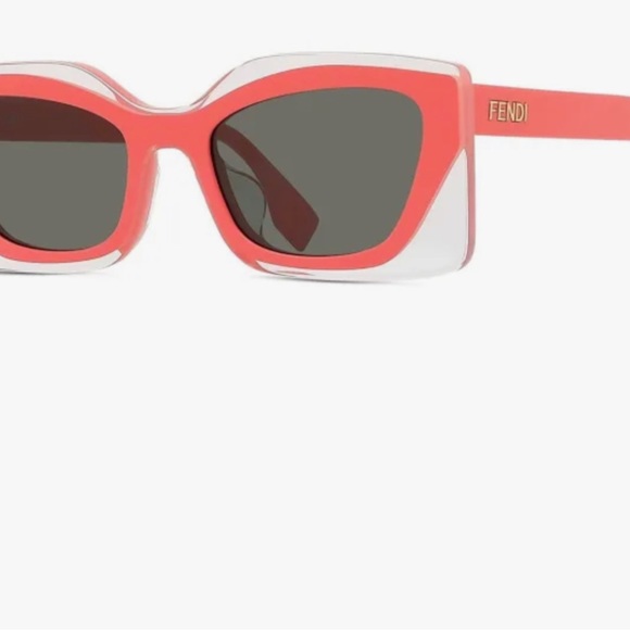 Fendi Vibrant Red Sunglasses with Green Lenses main image 6